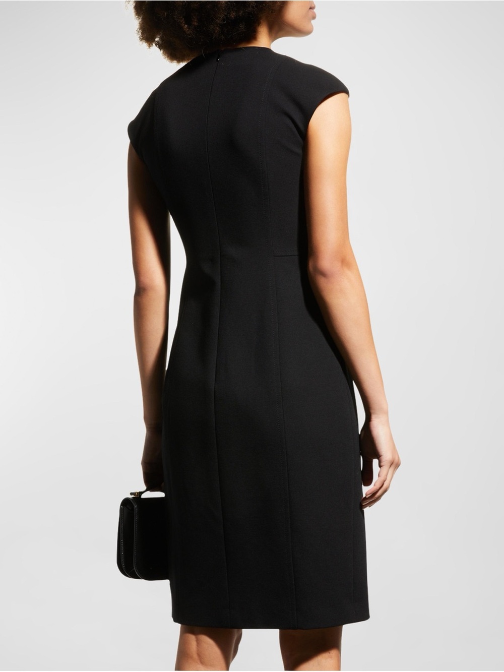 Akris Punto Black Cap-Sleeve Sheath Dress - Picture 4 of 14